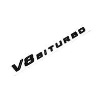 VmG-Store Emblème 3D inscription V8 Biturbo en plastique, avec dos autocollant en mousse (Noir brillant)