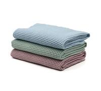 VmG-Store Lot de 3 tissus nid d'abeille de 0,5 m x 1,5 m chacun, tissu gaufré 100% coton Tex Standard 100 (Set11, lot de 3)