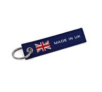 VmG-Store Porte-clés « Made in Jet Tag » - 105 x 25 mm - Drapeau de pays robuste - Matériau solide remaillé avec des drapeaux élégants S140 (UK)