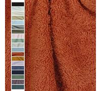 VmG-Store Tissu en éponge au mètre, 15 couleurs pour la couture - Peignoir en éponge - Largeur 145 cm (051 I Terra)