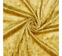 VmG-Store Tissu en velours écrasé - 3 x 1,5 m - Coupon à coudre - Brillant - Extensible - Pour rideaux, scène, cercueil, urne - Costume de Noël (011 doré)