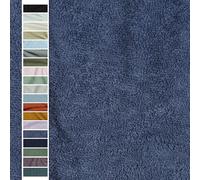 VmG-Store Tissu éponge au mètre - 15 couleurs - À coudre - 145 cm de large (055 I Jeans)