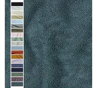 VmG-Store Tissu éponge au mètre, 15 couleurs, à coudre, 145 cm de large, 059 I pétrole