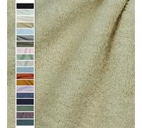 VmG-Store Tissu éponge au mètre, 15 couleurs, à coudre, peignoir en tissu éponge, 145 cm de large, 004 I sable