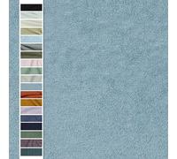 VmG-Store Tissu éponge vendu au mètre - 15 couleurs - Pour la couture de peignoirs - Largeur : 145 cm (050 I Bleu)