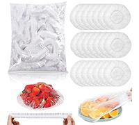 VMINOG Film Alimentaire Reutilisable Paquet De 300 Sacs De Conservation Des Aliments Couvercles élastiques Réutilisables élastiqués Prévenir Les Fuites Pour Garder Les Aliments Frais