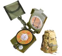 Vmiorzq Boussole pour La Randonnée | Outil d'Équipement Comprenant Une Lanière et Une Pochette,Boussole De Navigation Étanche | pour Navigation en Plein Air Scoutisme Randonnée Itinérante Et Camping