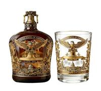 Vmiorzq Bouteille à Whiskey - Bouteille d'alcool des 250e anniversaires des États-Unis | Verres pour Whiskey de collection | Pour pères, hommes, maris, barmen, fêtes, bar maison, vitrine de