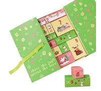 Vmiorzq Calendrier de l'Avent de Noël | Boîte Vide 2025 de 24 Jours à Personnaliser | Coffret Cadeau Fête Anniversaire Adultes Bonbons Bijoux Friandises | Carte Personnalisée