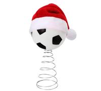 Vmiorzq Décoration de Sommet de Sapin de Noël - Football avec Chapeau De Père Noël Ornement De Sapin - Décoration De pour La Maison,pour Extérieur Hiver Fêtes Studio Chambre d'enfant Porte de la