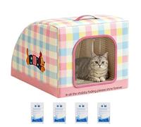 Vmiorzq Maison Pour Chat Avec Isolation Thermique | Lit Isolé Confortable et Portable avec Poignée,Maison pour Chat d'Intérieur - Animaux En Extérieur Chambre Salon Balcons Cours Jardin Patio Et Ferme