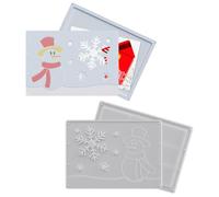Vmiorzq Moule Résine Porte-Billets,2 Pièces Pochoirs Créatifs,Chaussette Bonhomme de Neige Flocon Moule Enveloppe Cadeau - pour Décoration Maison Fête Anniversaire Action De Grâces
