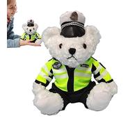 Vmiorzq Politiques Bear,Peluche Ours en Peluche Dress Teddy's | Ours en Peluche Mignon avec Robe Amovible Polices, Animal en Teddys Bear pour Les Cadeaux Surprises d'anniversaire de Noël