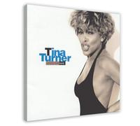 VMLLKUX Poster sur toile de l'album Tina Turner Simply The Best - Décoration pour chambre à coucher, bureau, chambre - Cadeau - 50 x 50 cm