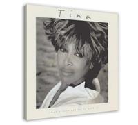 VMLLKUX Tina Turner Poster sur toile avec inscription « What's Love Got to Do with It » - Décoration murale pour salon, chambre à coucher - 70 x 70 cm
