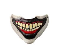 Vmlxgdux Demi-masque de clown d'horreur en latex effrayant pour cosplay, Halloween, accessoire de jeu, adulte