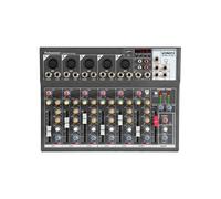 Vonyx Table de mixage VMM-F701 – 7 canaux, USB, 5x Mic/Ligne, 1x Ligne stéréo, Jack 6,35mm, sortie casque