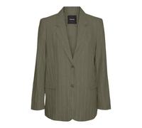 VMMINDY LS Blazer Loose Linen Mix Noos, Kalamata/Rayures : Pierre Pure, 36