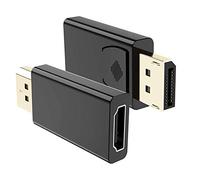 VMOJO Adaptateur DisplayPort mâle vers HDMI femelle | Convertisseur DP vers HDMI plaqué or | Compatible avec ordinateur/bureau/ordinateur portable/PC/moniteur/HDTV - Noir
