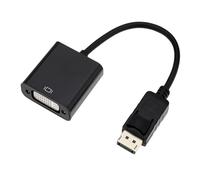 VMOJO Câble adaptateur DisplayPort (DP) vers DVI, adaptateur DisplayPort 1.2 vers DVI-I, mâle vers femelle, câble plaqué or, compatible avec Lenovo, Dell, HP et ainsi de suite