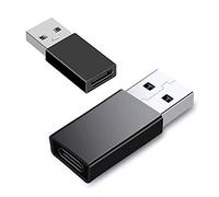 VMOJO Lot de 2 adaptateurs USB A vers USB C OTG, USB 3.0 A mâle vers USB 3.1 type C femelle pour Samsung Galaxy Note 10 S20 S10, Google Pixel 4 4a XL Noir
