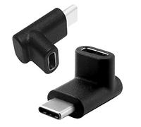 VMOJO Lot de 2 adaptateurs USB type C mâle vers femelle - USB-C USB 3.1 type C mâle vers femelle - OTG coudé à 90° - Pour ordinateur portable, tablette et téléphone portable