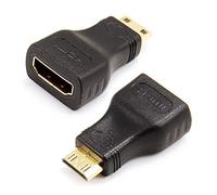 VMOJO Lot de 2 mini adaptateurs HDMI mâle vers HDMI femelle | Adaptateur HDMI type C vers HDMI type A | HDMI standard 2.0, adaptateur convertisseur ordinateur portable/DV/appareil photo jusqu'à 2160