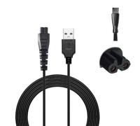 Vmoomax Câble de charge, 5V USB Cable Chargeur pour Tondeuse à barbe Remington Compatible avec les Rasoirs Électriques HC4250 HC4255 F3 PF7500 MB4200 MB4130 XR1330 XR1350 XR1400 XR1470 XR1430