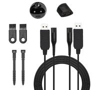 Vmoomax Chargeur USB 12 V,2 Câble de Recharge pour Séries Braun 1, 3, 5, 7, 9, 3040s, 3080S, 760CC,Compatible avec Braun Rasoir Tondeuse