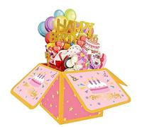 Vmoomax Geburtstagskarte Zum Aufklappen, 3D-Geburtstagsgeschenkbox Mit Umschlag Und Grußkarte Für Die Partydekoration Ihres Mannes, Grußkarten Für Mädchen, Jungen, Frauen Und Männer