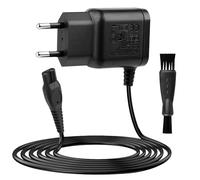 Vmoomax HQ8505 Chargeur 15 V pour rasoir Philips, bloc d'alimentation 1 m, compatible avec Philips Series 9000 7000 5000 3000, HQ RQ AT PT MG HC BG BT Rasoir et tondeuse à barbe avec brosse de