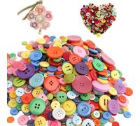 Vmoomax Lot de 1 000 petits boutons ronds en résine pour loisirs créatifs, tricot, couture, vêtements, gilets, décorations et projets faits à la main