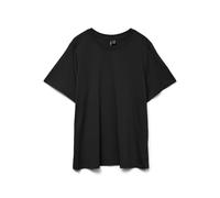 Vmpaulina Ss T-shirt Ga JRS Noos Cur - Grande taille, Noir , M