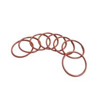 VMQ - joint torique en Silicone rouge de qualité alimentaire, épaisseur de OD5mm-90mm CS2mm 2.4mm, joints de rondelle étanches et résistants à la chaleur, 10/50 pièces(10pcs,OD 32MM_CS 2.4MM)
