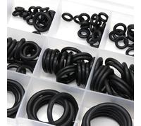 VMQ NBR FKM O Ring Set Rubber Washer Seals Assortment Red/Black/Green O-Ring Seals Set For Car Gasket (Color : 279Pcs NBR Black)