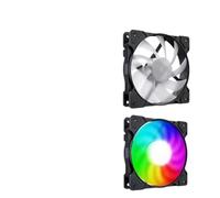 VmugDVoqb Ventilateur de boîtier 14cm 5V 3 Broches ARGB et 4 Broches PWM Performance Ventilateur de Refroidissement muet Effet de lumière Halo Compatible avec(Black)