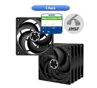 VmugDVoqb Ventilateur de boîtier de 120 mm avec Technologie de Partage PWM Pression PST optimisée Vitesse du Ventilateur du Moteur Silencieux 200 à 1 800 TR/Min(5 Pack-Black)