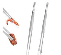 VMUTGA 2 Pièces 30.5 cm Pince Cuisine, Acier Inoxydable Argent, Outil De Cuisine Pour la cuisine, le barbecue, la cuisson, Placage et Service