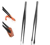 VMUTGA 2 Pièces 30.5 cm Pince Cuisine, Acier Inoxydable Noir, Outil De Cuisine Pour la cuisine, le barbecue, la cuisson, Placage et Service