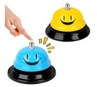 VMUTGA 2 Pièces Cloche de Table, Sonnette de Service, Cloche de Réception, Sonnette de Réception de Cuisine, Cloche de Service en Métal, pour Restaurant, Cuisine, Hôtel, Bar, Dressage d'animaux