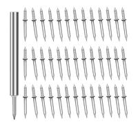 VMUTGA 200 Pièces Clou à Double Tête, Clous Sans Couture à Double Tête pour Plinthes Vis de Sécurité Invisibles Sans Trace avec 3 Outil de Douille Spécifique à L'ongle pour la décoration de la maison