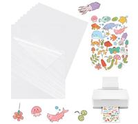 VMUTGA 30 Feuilles Papier Autocollant Imprimante, 100% Transparent Film Autocollant Vinyle A4 Autocollant Papier D'impression Étiquette Adhésif Imprimable pour Imprimante à Jet d'Encre (21 x 29.7 cm)