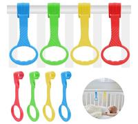 VMUTGA 8 Pièces Anneau de Berceau, Anneau de Lit Bébé Multicolore Anneaux pour Lit Bébé et Parc Anneau Parc Bebe Anneaux pour l'entraînement de l'équilibre Aider Le Bébé à Se Tenir Debout