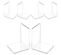 VMUTGA Lot de 6 Serres Livres en Acrylique Transparent, Serre-Livres Décoratifs Transparent pour Chambre à Coucher, Bureau, École, Bibliothèque
