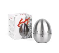 VMUTGA Minuteur à œuf, Minuteur de Cuisine, Minuteur en Forme D'œuf en Acier Inoxydable, Alarme Rotative Mécanique Minuterie pour la Cuisson, pour Cuisine, Cuisson, Pâtisserie, Sport (Argent)