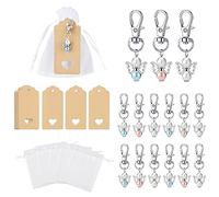 VMUTGA Pendentif Ange Gardien, Lot de 30 Cadeaux d'Invités, Pendentif en Papier Kraft, Ange Perlé pour Cadeaux d'Invités, Confirmation, Mariage, Cadeau, Cadeau de Fête