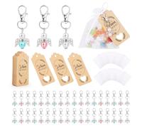 VMUTGA Pendentif Ange Gardien, Lot de 36 Cadeaux d'Invités, Pendentif en Papier Kraft, Ange Perlé pour Cadeaux d'Invités, Confirmation, Mariage, Cadeau, Cadeau de Fête