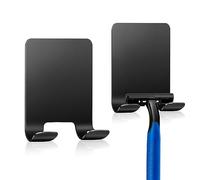 VMUTGA Porte Rasoir Douche Lot de 2, Support de Rasoir Crochets sans Perçage, Noir