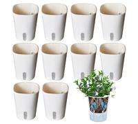 Vmxlso 10PCS Pots De Fleurs Auto-Arrosage, Bac a Reserve d'eau pour Plante Interieur, Pot de Fleur avec Reserve d'eau avec Indicateur de Niveau d'eau pour l'Intérieur Et Le Balcon 9.5cm