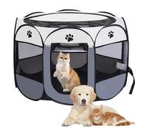 Vmxlso Parc pour Chien, 73 x 73 x 43cm Parc Chiot Interieur, Pliable Enclos Chien Interieur, Parc Chat Animaux, Parc Chaton Portable pour Chien Lapin Cochon Dinde Chat